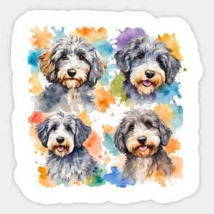 Aussiedoodle Watercolor Sticker